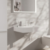 3-otworowa bateria umywalkowa 150 EcoSmart+ z kompletem odpływowym Push-Open Biały Matowy Tecturis E HANSGROHE 73030700