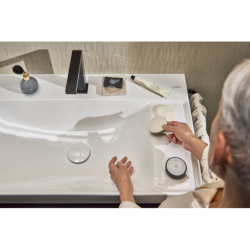 2-otworowa bateria umywalkowa 150 CoolStart Ecosmart+ z niezamykanym kpl odpływ. Czarny Matowy Tecturis E HANSGROHE 73053670