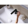 2-otworowa bateria umywalkowa 150 CoolStart Ecosmart+ z niezamykanym kpl odpływ. Czarny Matowy Tecturis E HANSGROHE 73053670