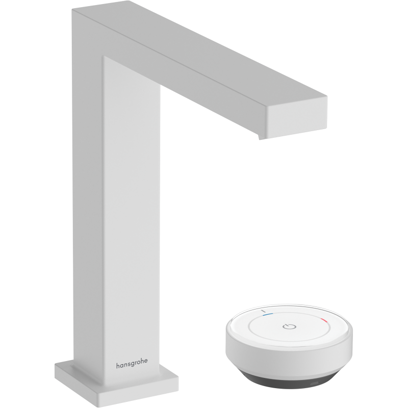 2-otworowa bateria umywalkowa 150 CoolStart Ecosmart+ z niezamykanym kpl odpływ. Biały Matowy Tecturis E HANSGROHE 73053700