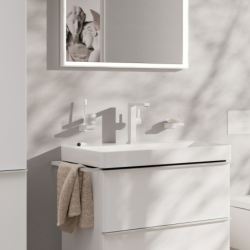 Bateria umyw. 210 Fine CoolStart Ecosmart+ z obrotową wylewką i kpl odpływowym Push-Open Biały mat Tecturis E HANSGROHE 73060700