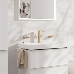 Bateria umyw. 210 Fine CoolStart z obrotową wylewką i kpl odpływowym Push-Open Brąz Szczotkowany Tecturis E HANSGROHE 73063140