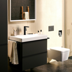 Bateria umywalkowa 210 Fine CoolStart z obrotową wylewką i kpl odpływowym Push-Open Czarny Matowy Tecturis E HANSGROHE 73063670