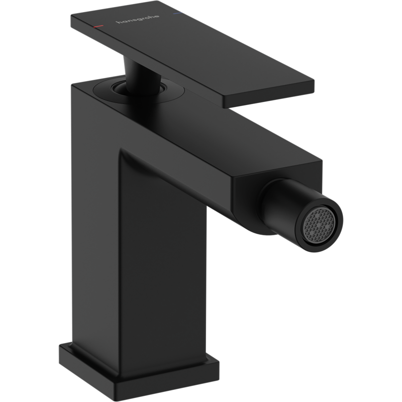 Jednouchwytowa bateria bidetowa z kompletem odpływowym z cięgłem Czarny Matowy Tecturis E HANSGROHE 73200670