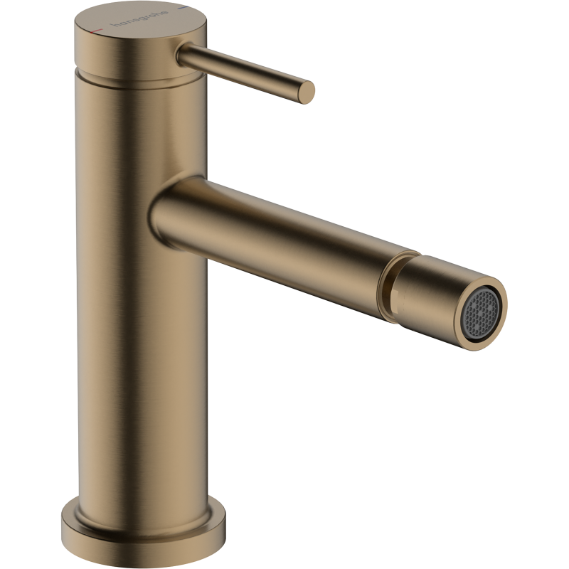 Jednouchwytowa bateria bidetowa z kompletem odpływowym z cięgłem Brąz Szczotkowany Tecturis S HANSGROHE 73201140