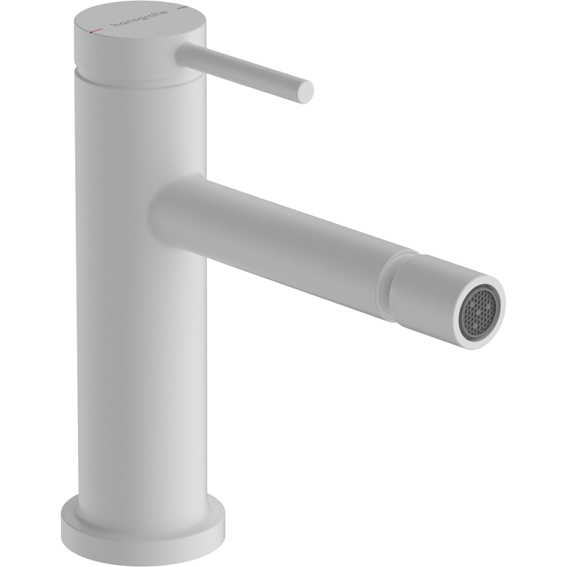 Jednouchwytowa bateria bidetowa z kompletem odpływowym z cięgłem Biały Matowy Tecturis S HANSGROHE 73201700