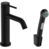 Bateria umywalkowa 110 z główką Bidette i wężem 160 cm, kpl odpływowy Push-Open Czarny Matowy Tecturis S HANSGROHE 73211670