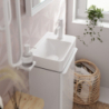Jednouchwytowa bateria umywalkowa 80 CoolStart EcoSmart+ z kpl odpływowym z cięgłem Biały Matowy Tecturis S HANSGROHE 73302700