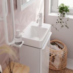 Jednouchwytowa bateria umywalkowa 80 CoolStart EcoSmart+ z kpl odpływowym z cięgłem Biały Matowy Tecturis S HANSGROHE 73302700