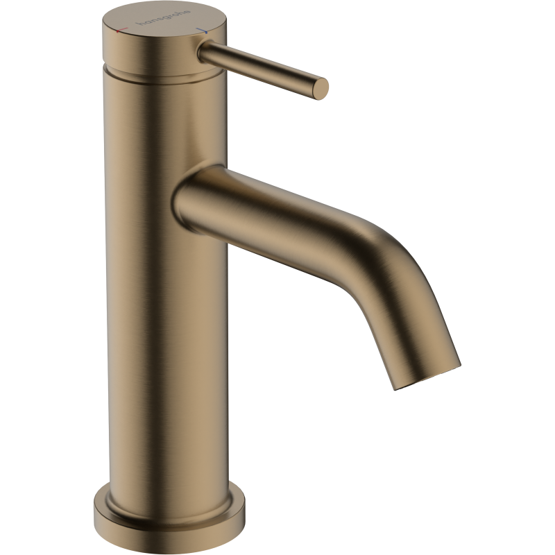 Jednouchwytowa bateria umywalkowa 80 CoolStart z kompletem odpływowym z cięgłem Brąz Szczotkowany Tecturis S HANSGROHE 73305140