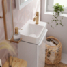 Jednouchwytowa bateria umywalkowa 80 CoolStart z kompletem odpływowym z cięgłem Brąz Szczotkowany Tecturis S HANSGROHE 73305140