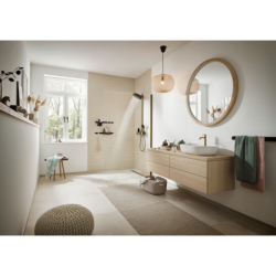 Jednouchwytowa bateria umywalkowa 110 EcoSmart+ bez kompletu odpływowego Brąz Szczotkowany Tecturis S HANSGROHE 73311140