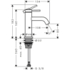 Bateria bez mieszacza 80 EcoSmart+ bez kompletu odpływowego Czarny mat Tecturis S HANSGROHE 73313670