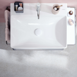 Jednouchwytowa bateria umywalkowa 110 CoolStart EcoSmart+ z kompletem odpływowym z cięgłem Chrom Tecturis S HANSGROHE 73314000