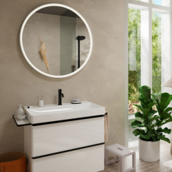 Jednouchwytowa bateria umywalkowa 110 CoolStart z kompletem odpływowym z cięgłem Czarny Matowy Tecturis S HANSGROHE 73318670