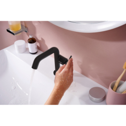 Bateria umywalkowa 110 Fine CoolStart Ecosmart+ z kpl odpływowym Push-Open Czarny Matowy Tecturis S HANSGROHE 73320670