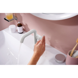 Bateria umywalkowa 110 Fine CoolStart Ecosmart+ z kpl odpływowym Push-Open Biały Matowy Tecturis S HANSGROHE 73320700