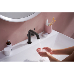Bateria umywalkowa 110 Fine CoolStart EcoSmart+ z kpl odpływowym z cięgłem Czarny Matowy Tecturis S HANSGROHE 73323670