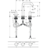 3-otworowa bateria umywalkowa 150 EcoSmart+ z kompletem odpływowym Push-Open Chrom Tecturis S HANSGROHE 73330000
