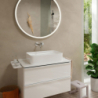 Jednouchwytowa bateria umywalkowa EcoSmart+ z wylewką 16,5 cm, ścienna, podtynkowa Chrom Tecturis S HANSGROHE 73350000