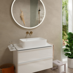Bateria umywalkowa EcoSmart+ z wylewką 16,5 cm, ścienna, podtynkowa Brąz Szczotkowany Tecturis S HANSGROHE 73350140