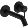 Jednouchwytowa bateria umywalkowa EcoSmart+ z wylewką 16,5 cm, ścienna, podtynkowa Czarny Matowy Tecturis S HANSGROHE 73350670