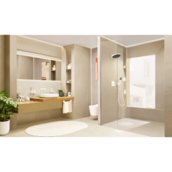 Jednouchwytowa bateria umywalkowa EcoSmart+ z wylewką 16,5 cm, ścienna, podtynkowa Biały Matowy Tecturis S HANSGROHE 73350700