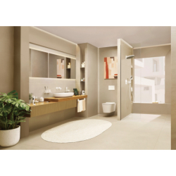 Jednouchwytowa bateria umywalkowa EcoSmart+ z wylewką 16,5 cm, ścienna, podtynkowa Biały Matowy Tecturis S HANSGROHE 73350700