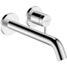 Jednouchwytowa bateria umywalkowa EcoSmart+ z wylewką 22,5 cm, ścienna, podtynkowa Chrom Tecturis S HANSGROHE 73351000