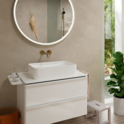 Bateria umywalkowa EcoSmart+ z wylewką 22,5 cm, ścienna, podtynkowa Brąz Szczotkowany Tecturis S HANSGROHE 73351140