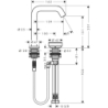 2-otworowa bateria umywalkowa 150 CoolStart Ecosmart+ z niezamykanym kpl. odpływowym Chrom Tecturis S HANSGROHE 73353000