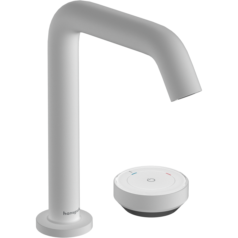 2-otworowa bateria umywalkowa 150 CoolStart Ecosmart+ z niezamykanym kpl. odpływowym Biały Matowy Tecturis S HANSGROHE 73353700