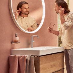 Bateria umyw. 210 Fine CoolStart Ecosmart+ z obrotową wylewką i kpl odpływowym Push-Open Chrom Tecturis S HANSGROHE 73360000