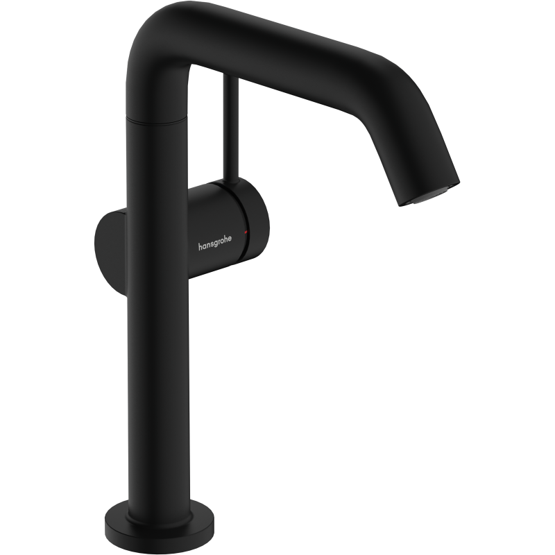 Bateria umywalkowa 210 Fine CoolStart z obrotową wylewką i kpl odpływowym Push-Open Czarny Matowy Tecturis S HANSGROHE 73364670