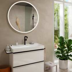 Bateria umywalkowa 210 Fine CoolStart z obrotową wylewką i kpl odpływowym Push-Open Czarny Matowy Tecturis S HANSGROHE 73364670