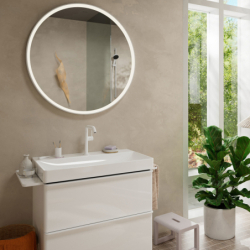 Bateria umywalkowa 210 Fine CoolStart z obrotową wylewką i kpl odpływowym Push-Open Biały Matowy Tecturis S HANSGROHE 73364700