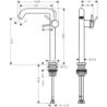 Bateria umyw. 240 Fine CoolStart do umywalek nablatowych z kpl odpływowym Push-Open Czarny Matowy Tecturis S HANSGROHE 73373670