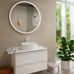 Bateria umyw. 240 Fine CoolStart do umywalek nablatowych z kpl odpływowym Push-Open Biały Matowy Tecturis S HANSGROHE 73373700