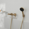 Jednouchwytowa bateria wannowa, natynkowa Brąz Szczotkowany Tecturis E HANSGROHE 73420140