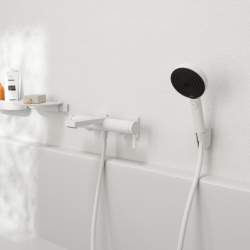 Jednouchwytowa bateria wannowa, natynkowa Biały Matowy Tecturis E HANSGROHE 73420700