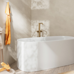 Jednouchwytowa bateria wannowa, wolnostojąca Brąz Szczotkowany Tecturis S HANSGROHE 73440140