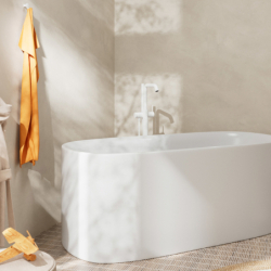 Jednouchwytowa bateria wannowa, wolnostojąca Biały Matowy Tecturis S HANSGROHE 73440700