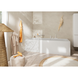 Jednouchwytowa bateria wannowa, wolnostojąca Biały Matowy Tecturis S HANSGROHE 73440700