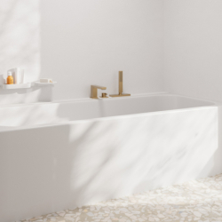 3-otworowa jednouchwytowa bateria na brzeg wanny, sBox Brąz Szczotkowany Tecturis E HANSGROHE 73443140