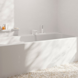 3-otworowa jednouchwytowa bateria na brzeg wanny, sBox Biały Matowy Tecturis E HANSGROHE 73443700
