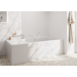 3-otworowa jednouchwytowa bateria na brzeg wanny, sBox Biały Matowy Tecturis E HANSGROHE 73443700