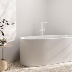 Jednouchwytowa bateria wannowa, wolnostojąca Biały Matowy Tecturis E HANSGROHE 73445700