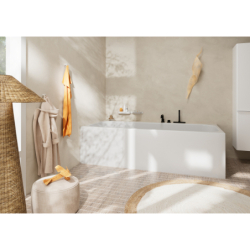 3-otworowa jednouchwytowa bateria na brzeg wanny, sBox Czarny Matowy Tecturis S HANSGROHE 73447670