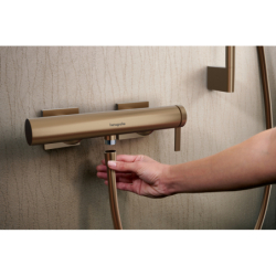 Jednouchwytowa bateria prysznicowa, natynkowa Brąz Szczotkowany Tecturis E HANSGROHE 73620140