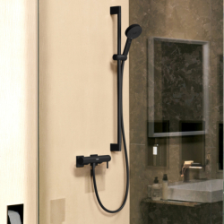 Jednouchwytowa bateria prysznicowa, natynkowa Czarny Matowy Tecturis E HANSGROHE 73620670
